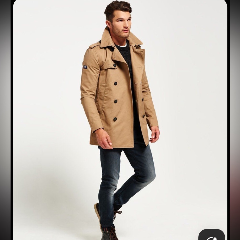 Super dry remastered rogue trench coat